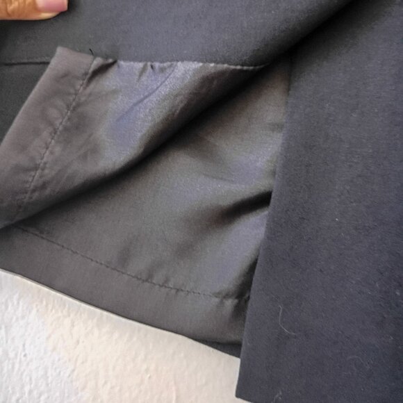 Randy Kemper Black Lined Skirt | Front Zip | Back Slit | Size 8 - Picture 3 of 5